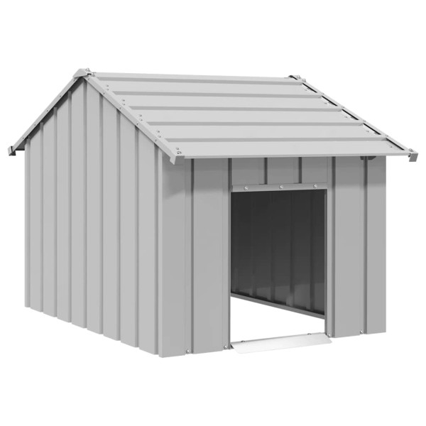 Caseta para perros con techo acero galvanizado 83x130x85 cm D