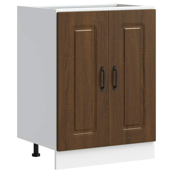 Mueble bajo para fregadero Kalmar roble marrón 60x46x81.5 cm M 2