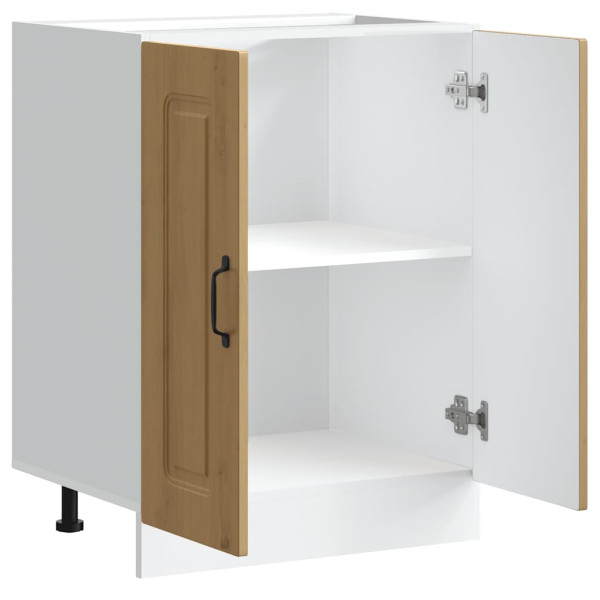 Mueble bajo para fregadero Kalmar roble artesanal 60x46x81.5 cm M 5