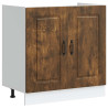 Mueble bajo para fregadero Kalmar roble ahumado 80x46x81.5 cm 2