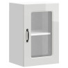 Armario pared cocina puerta cristal Kalmar blanca alto brillo 2