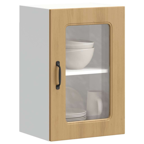 Armario pared cocina puerta de cristal Kalmar roble artesanal D