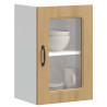 Armario pared cocina puerta de cristal Kalmar roble artesanal 1