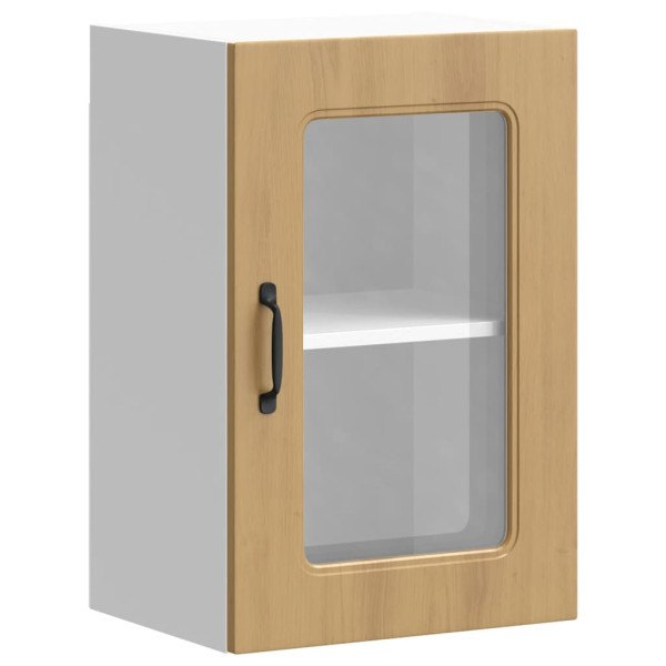 Armario pared cocina puerta de cristal Kalmar roble artesanal M 2