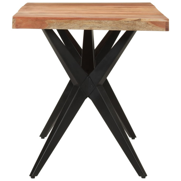 Mesa de comedor madera maciza de acacia negra 140x70x76 cm M 3