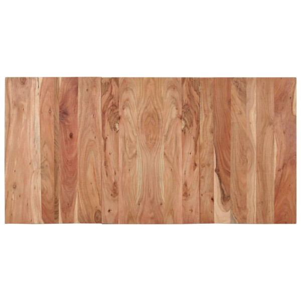 Mesa de jantar 140x70x76 cm madeira de acácia maciça preto M 4