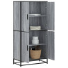 Aparador alto madera de ingeniería gris Sonoma 68x35x139 cm 1