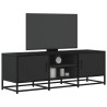 Mueble de TV madera de ingeniería y metal negro 120x35x41 cm 1