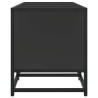 Mueble de TV madera de ingeniería y metal negro 120x35x41 cm 5