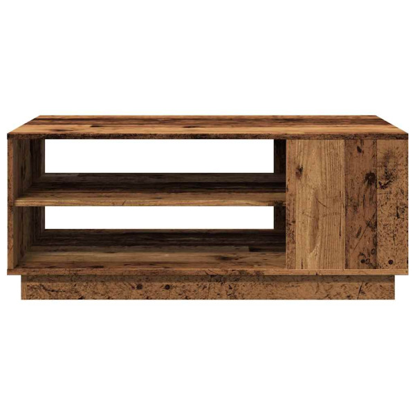 Mesa de centro madera ingeniería madera envejecida 102x55x43 cm M 4