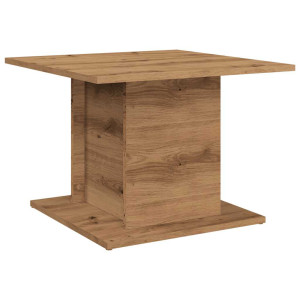 Mesa de centro madera ingeniería roble artisan 55.5x55.5x40 cm H