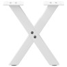 Patas de mesa de centro forma X 2uds acero blanco 30x(30-31) cm 4