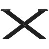 Pés para mesa de centro em formato de X. 2 peças. preto. 50x(30-31) cm. aço 4
