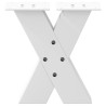 Patas de mesa de centro forma X 2uds acero blanco 40x(30-31) cm 5