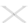 Patas de mesa de centro forma X 2uds acero blanco 60x(30-31) cm 4