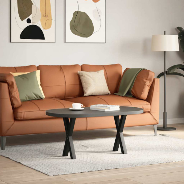 Pés para mesa de centro em formato de X. 2 peças. preto. 28x(42-43) cm. aço M 2