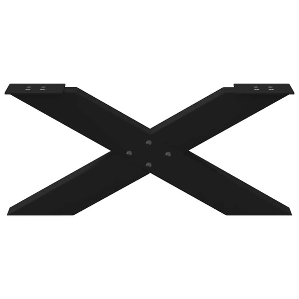 Pés para mesa de centro em formato de X. 2 peças. preto. 70x(30-31) cm. aço M 5