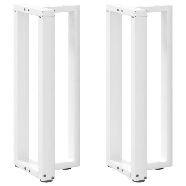 Patas de mesa consola en forma de T 2 unidades acero blanco D