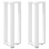 Pés de mesa de console em forma de T. 2 peças. branco. 38x25x(72-73) cm. aço 1