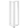 Patas de mesa consola en forma de T 2 unidades acero blanco 4