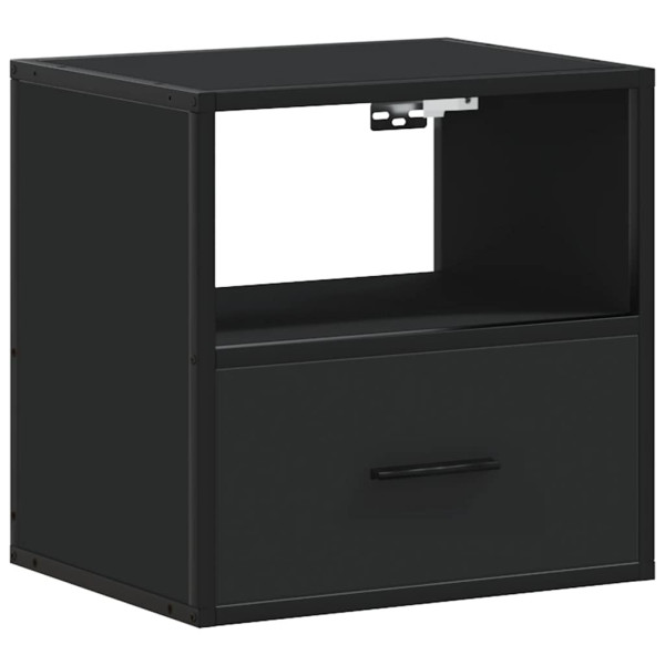 Mesa de cabeceira de parede 40x31x39.5 cm preto M 5