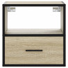 Mesa de cabeceira de parede 40x31x39.5 cm carvalho sonoma 5