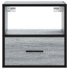 Mesas de cabeceira de parede 2 pcs 40x31x39.5cm cinzento sonoma 5