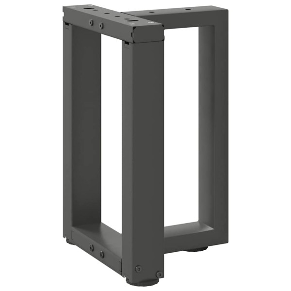 Patas de mesa de centro en forma de T 2 uds antracita acero M 4