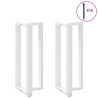 Patas de mesa bar forma T 2 uds acero blanco 40x35x(101-102) cm 3
