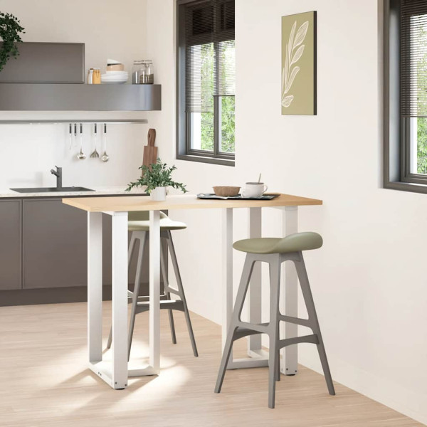 Patas de mesa bar forma T 2 uds acero blanco 60x35x(101-102) cm M 2