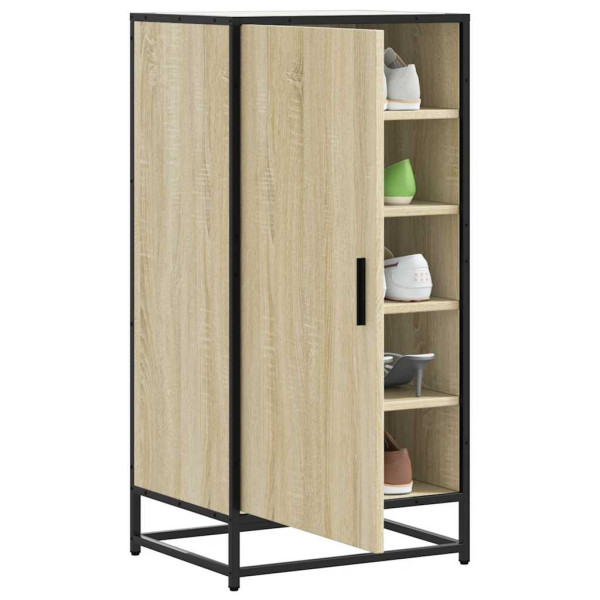 Mueble zapatero madera contrachapada roble sonoma 48x38x97.5 cm D