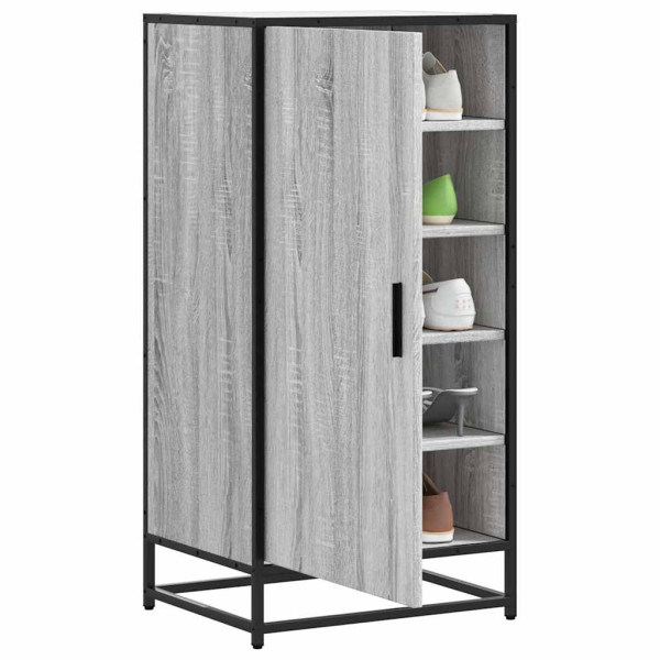 Mueble zapatero madera contrachapada gris sonoma 48x38x97.5 cm D