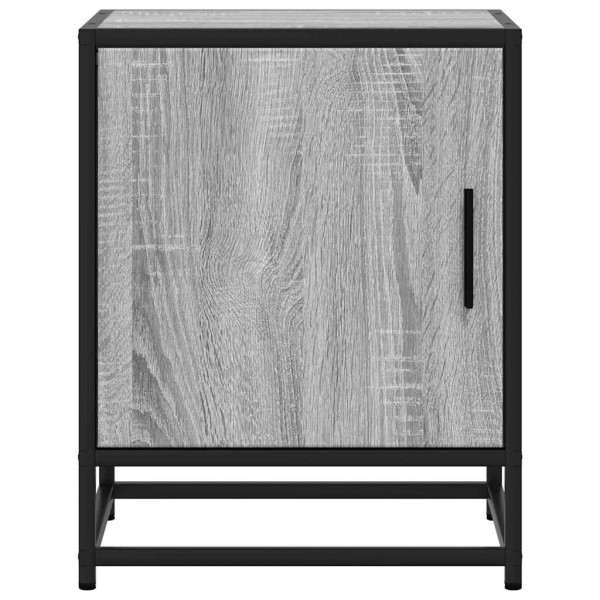 Mesa de cabeceira sonoma 40x31x50 cm madeira e metal cinzento M 5