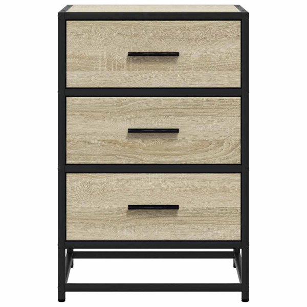 Mesa de cabeceira sonoma carvalho 40x34.5x60 cm madeira e metal M 5