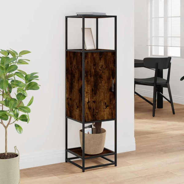 Aparador alto madera de ingeniería y metal 35.5x35x139 cm M 3