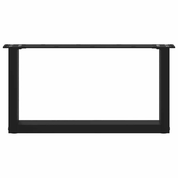 Patas de mesa de centro forma U 2uds acero negro 60x(30-31) cm M 5