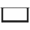 Pés para mesa de centro em formato de U. 2 peças. preto. 60x(30-31) cm. aço 5