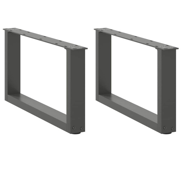 Patas de mesa centro forma U 2uds acero antracita 60x(30-31) cm D