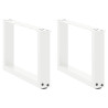 Pés para mesa de centro em formato de U. 2 peças. branco. 50x(30-31) cm. aço 1
