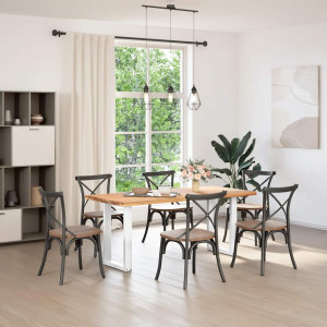 Pernas de mesa de centro em forma de U 2 peças aço branco 50x(72-73) cm H