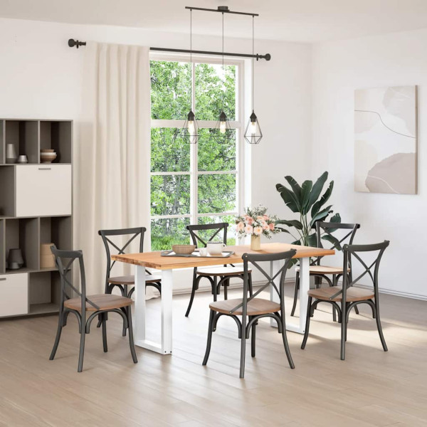 Pernas de mesa de centro em forma de U 2 peças aço branco 50x(72-73) cm M 2