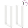 Patas para mesa centro forma U 2 uds acero blanco 50x(72-73) cm 3