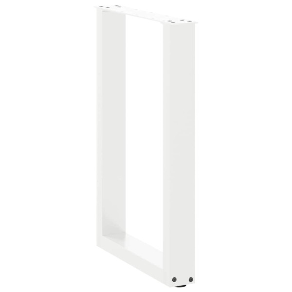 Pernas de mesa de centro em forma de U 2 peças aço branco 50x(72-73) cm M 4