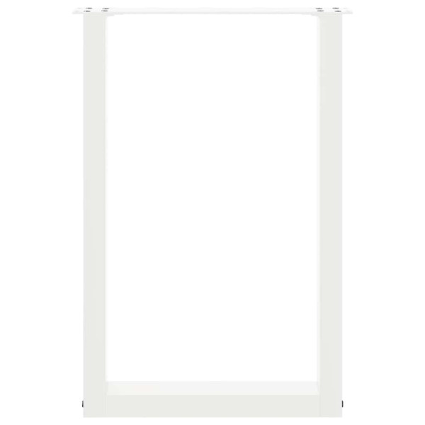 Patas para mesa centro forma U 2 uds acero blanco 50x(72-73) cm M 5