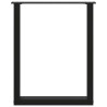 Pés de mesa de jantar em forma de U. 2 peças. preto. 60x(72-73) cm. aço 5