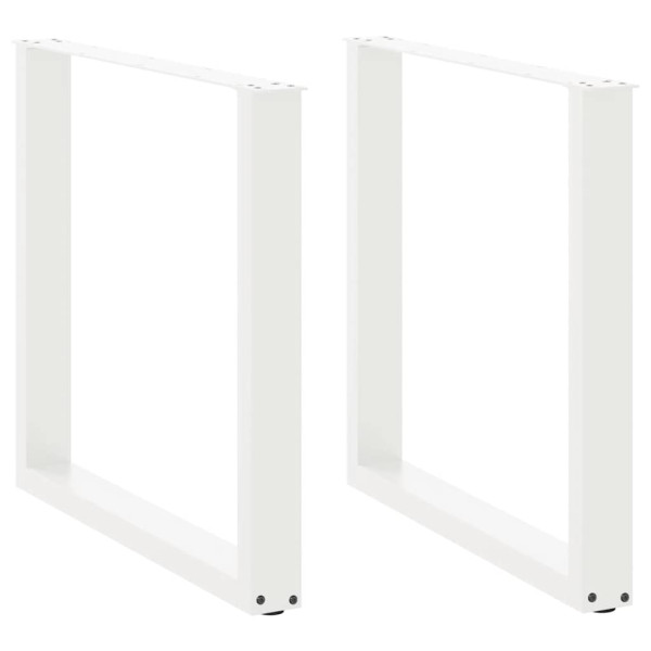 Patas de mesa de centro forma U 2uds acero blanco 80x(72-73) cm D