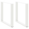 Patas de mesa de centro forma U 2uds acero blanco 80x(72-73) cm 1