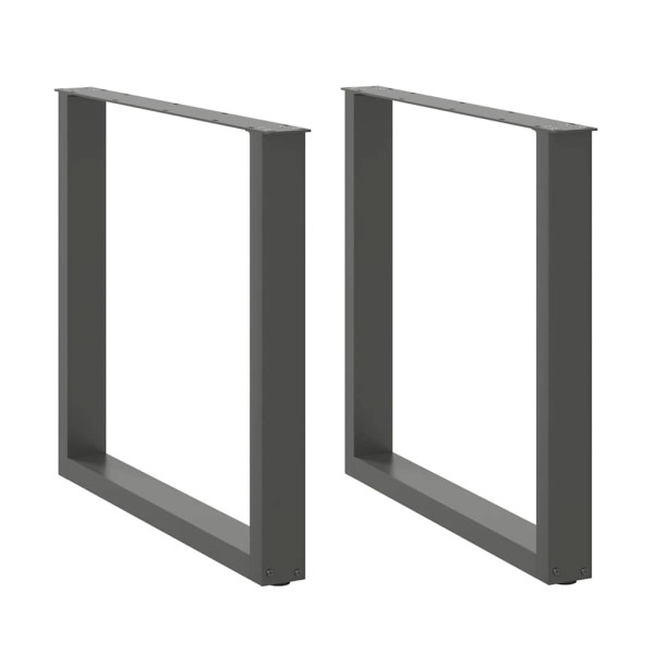 Patas mesa centro forma U 2uds antracita 90x(72-73)cm acero D