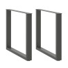 Patas mesa centro forma U 2uds antracita 90x(72-73)cm acero 1