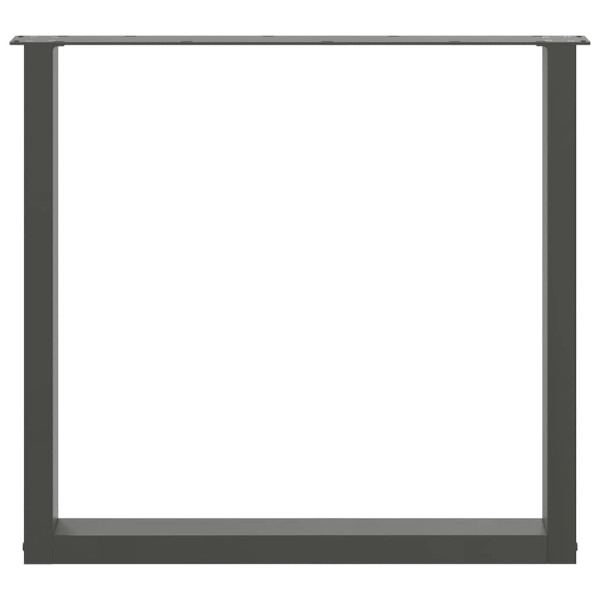 Patas mesa centro forma U 2uds antracita 90x(72-73)cm acero M 5